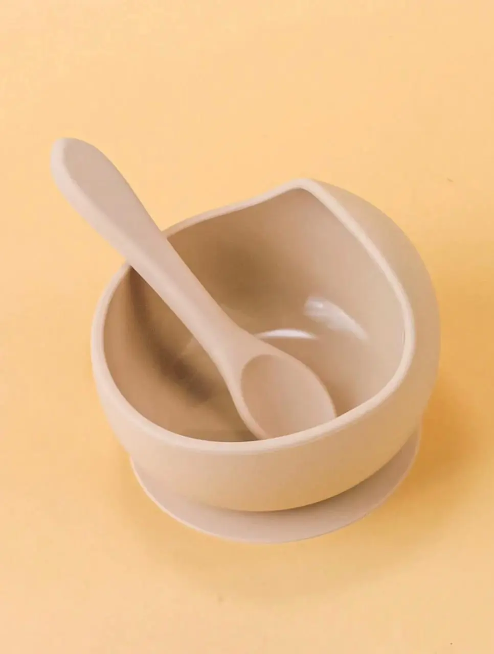 SET DE CUENCO CON CUCHARA BEIGE 